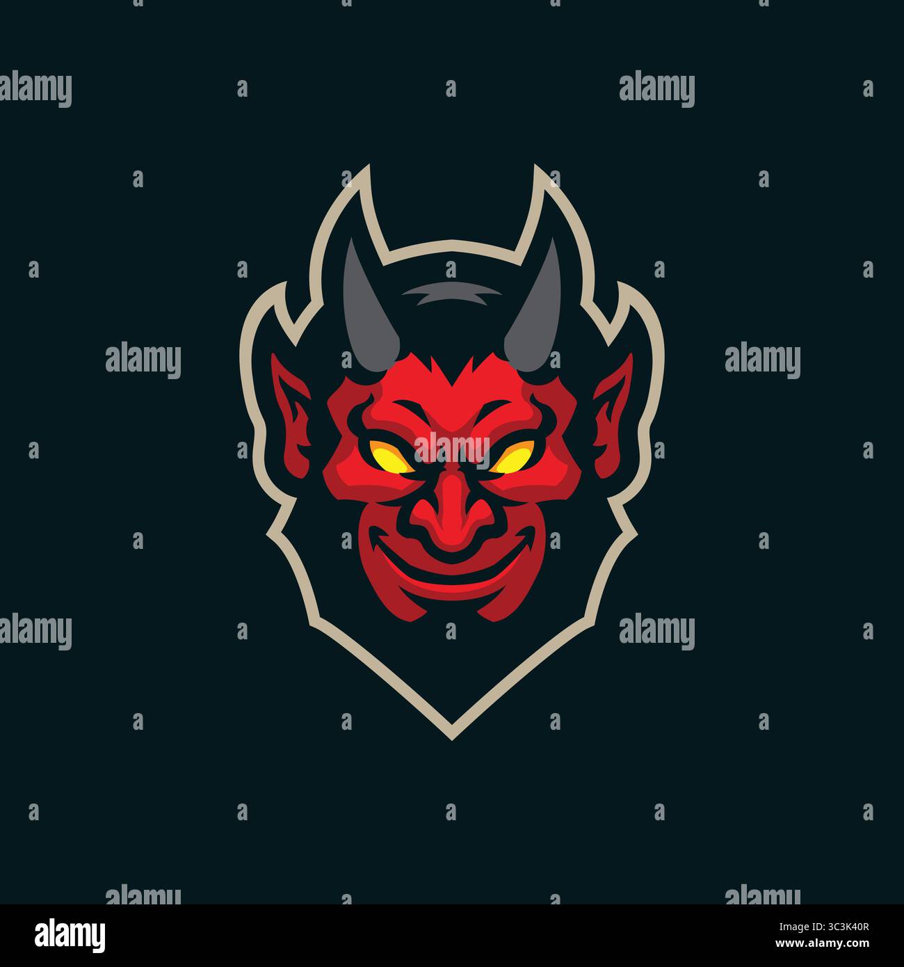 Devil mascot logo design vector. Devil head illustration Stock Vector ...