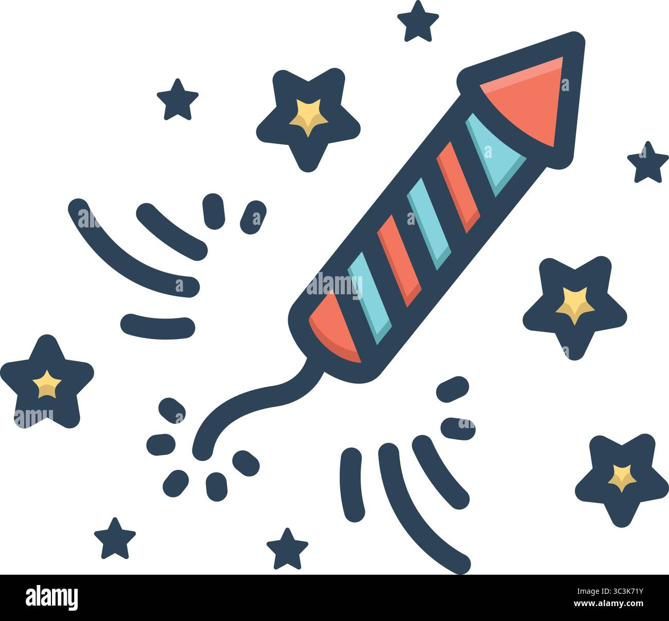 Icon for firecracker, rocket Stock Vector