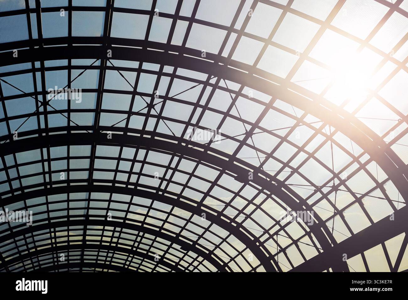 Transparent roof metal ceiling beams hi-res stock photography and ...
