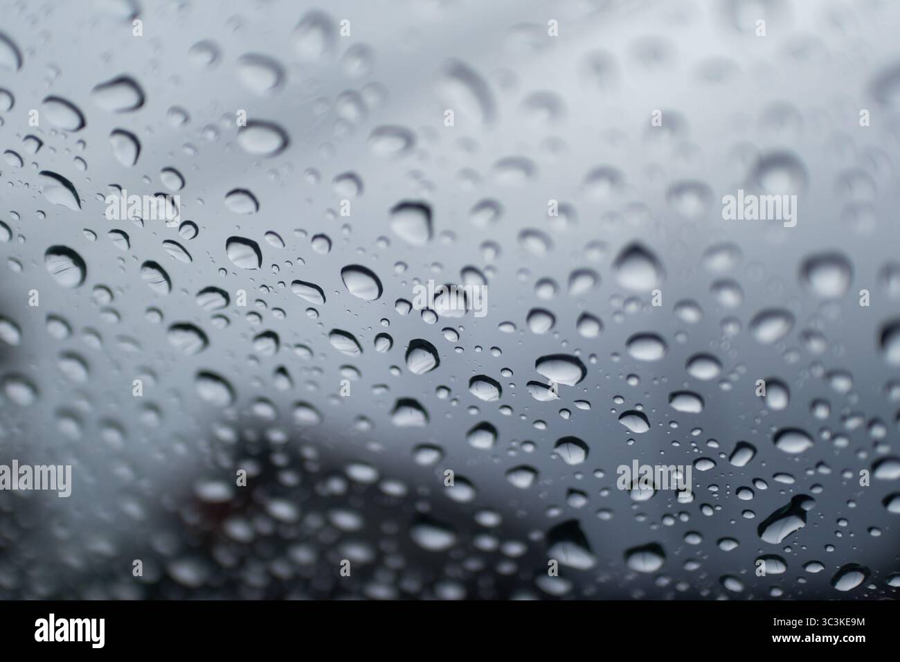 Raindrops on Windowpane Texture Stock Photo