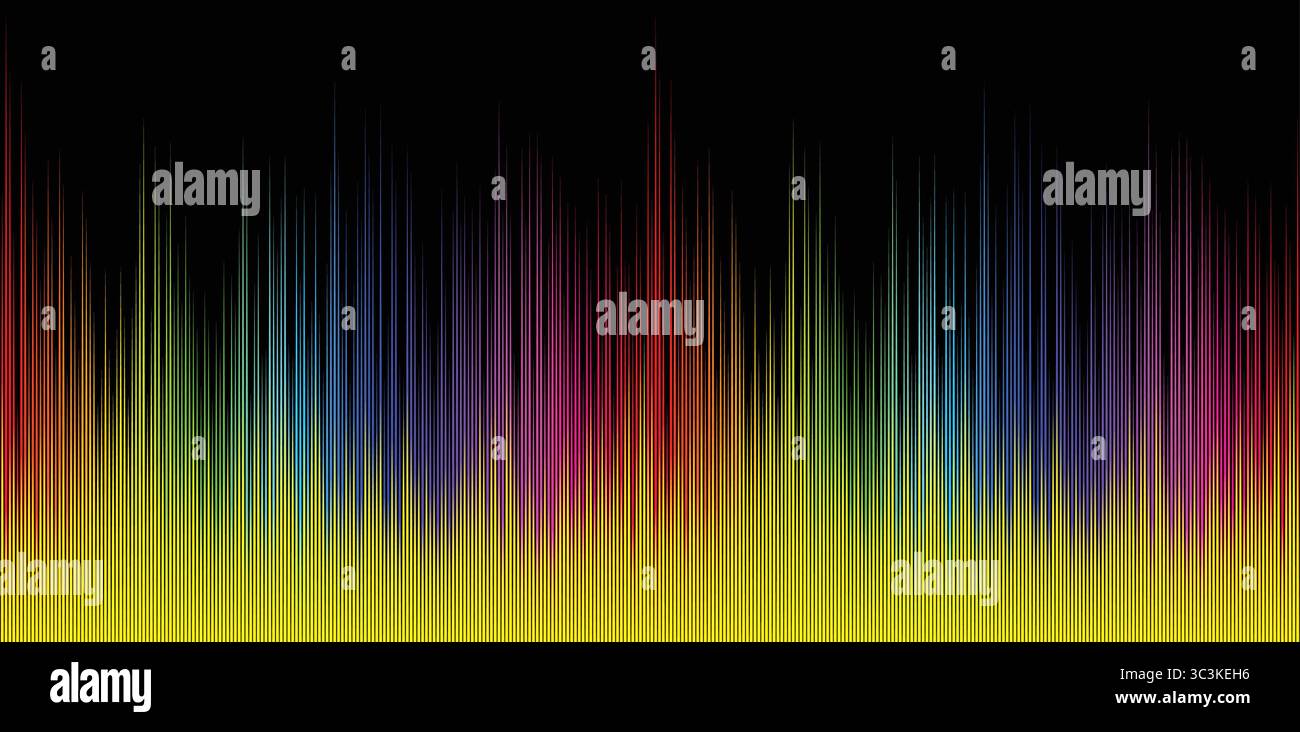 The Background with a color sound wave. Stock Vector