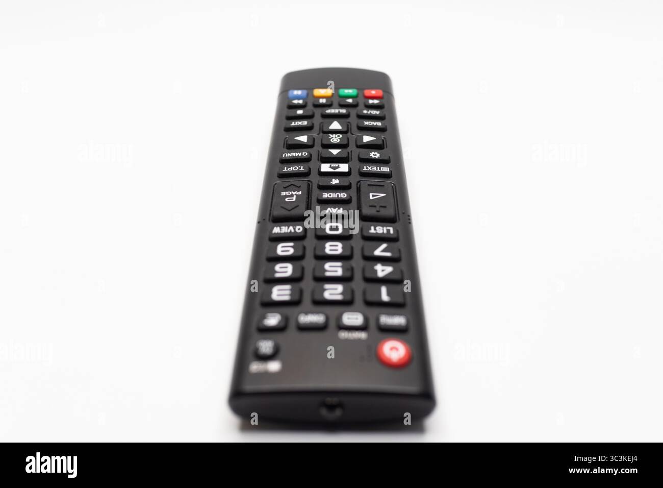 Remote Control with Power Button Focus Stock Photo