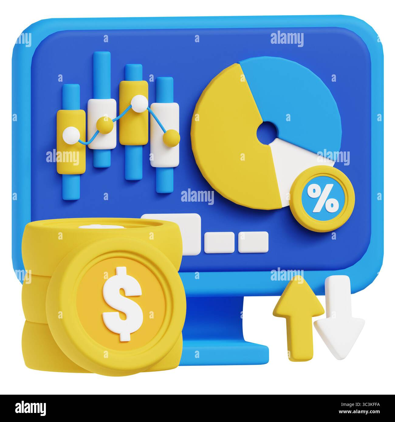Visualization Diagrams 3d icon illustration Stock Photo - Alamy
