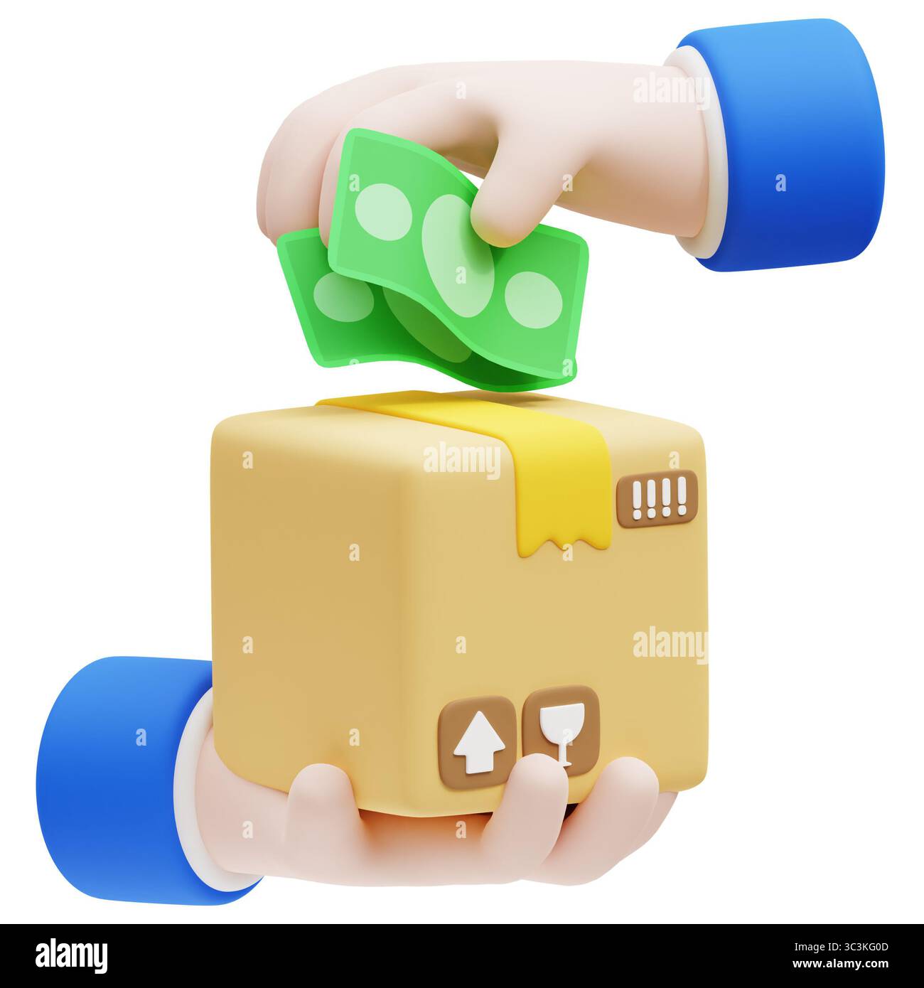 Cash on Delivery 3d icon illustration Stock Photo - Alamy