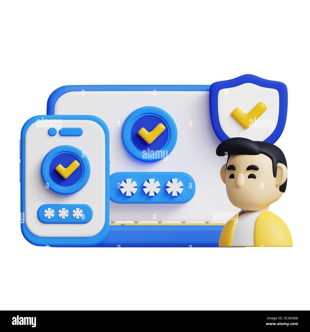 OTP Validation Process 3D Animated Concept Stock Photo - Alamy