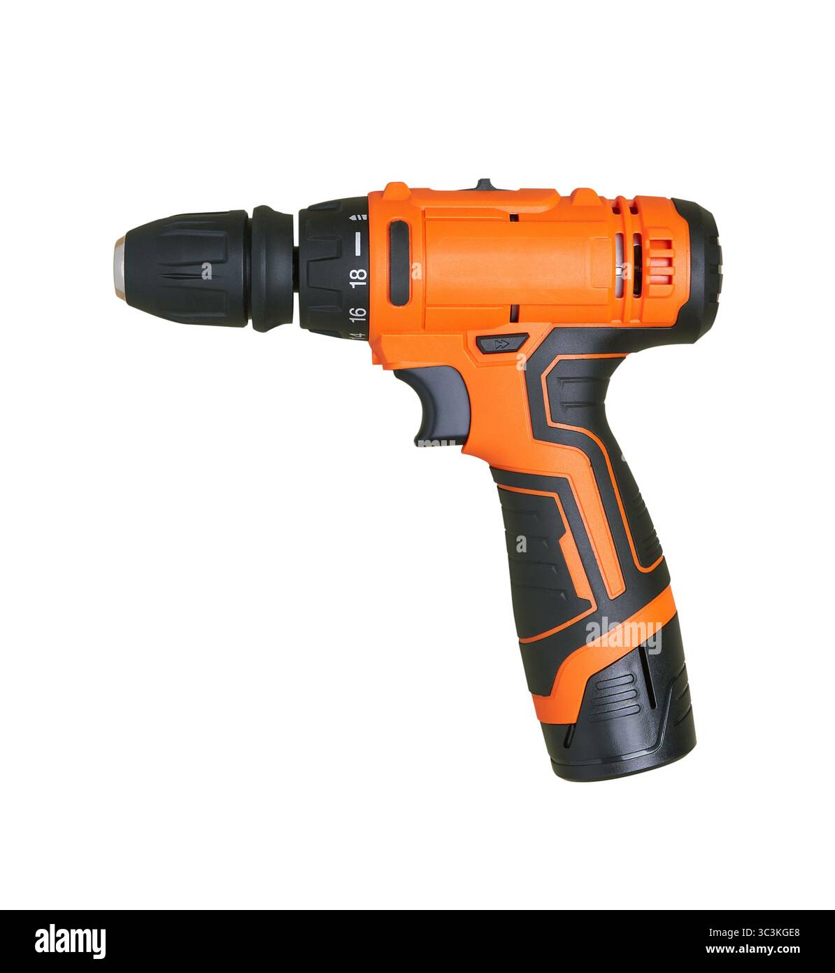 Battery screwdriver or drill, isolated on white background Stock Photo