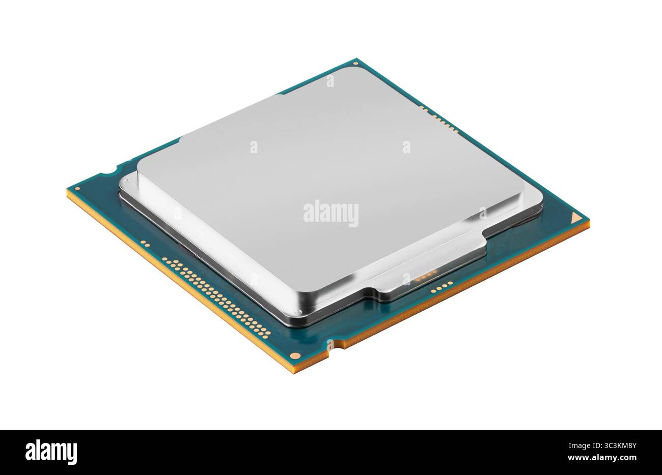 Computer processors CPU isolated on white background Stock Photo
