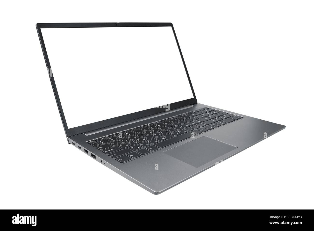 Laptop with empty space isolated on white background Stock Photo
