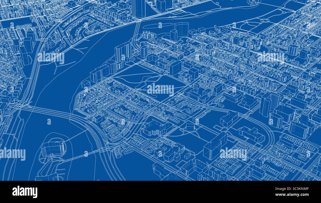 Detailed Urban Blueprint Stock Vector Image & Art - Alamy