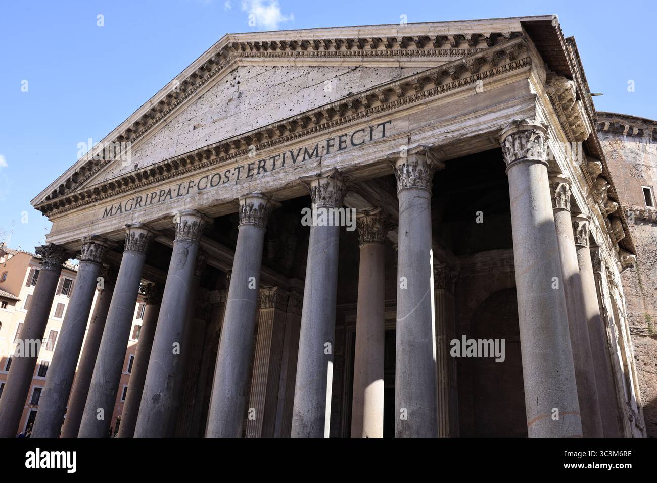 The Pantheon in Rome, Italy, captured during the day. A well-preserved ...
