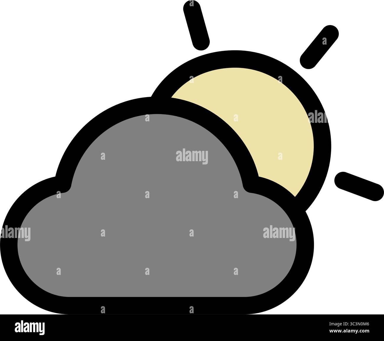 Weather icons sun cloud hi-res stock photography and images - Alamy