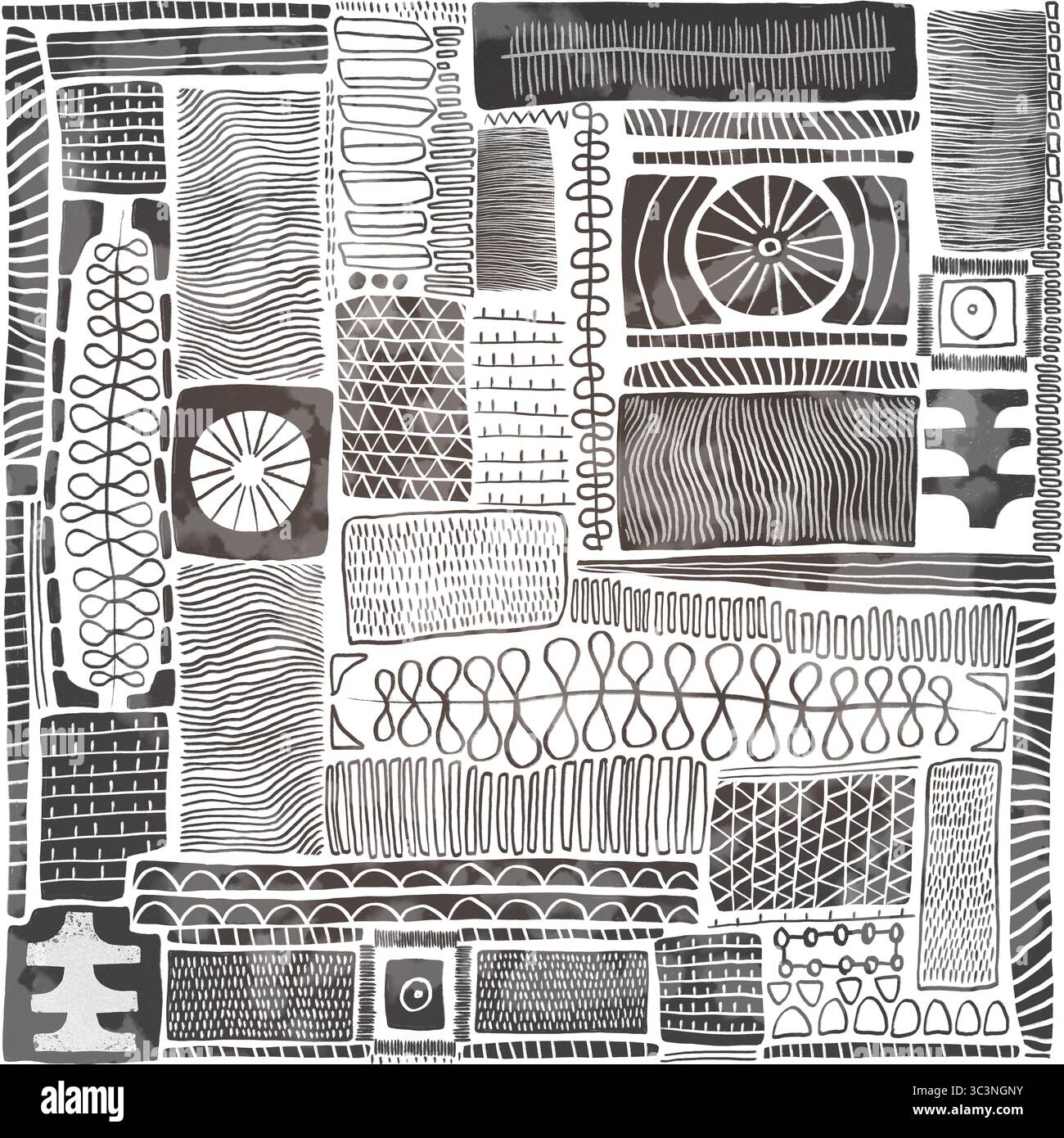 Intriguing Pattern A black and white abstract pattern creates a visually intriguing and ...
