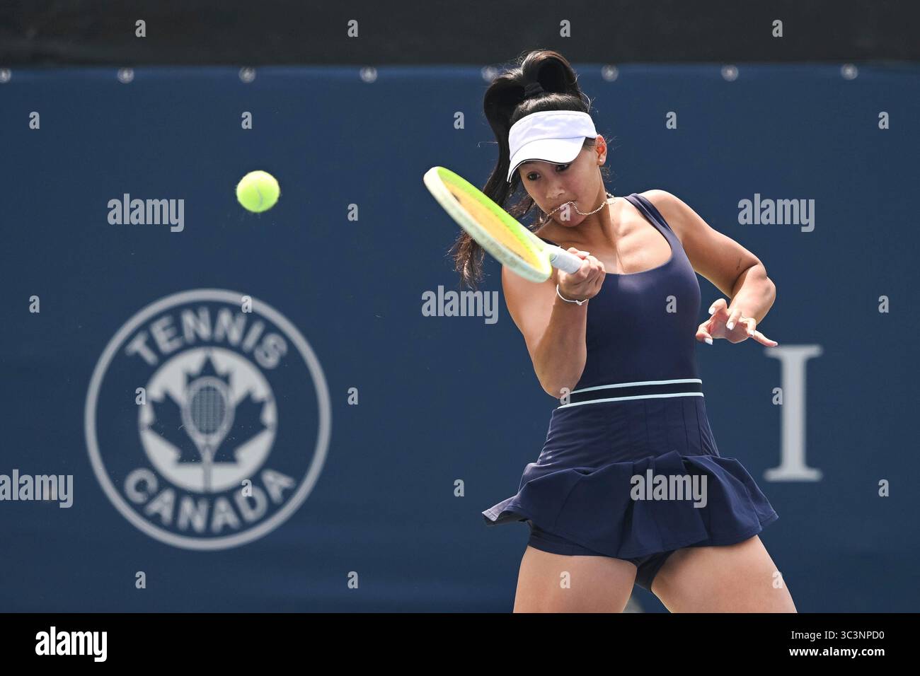 MONTREAL, QC - JULY 26: Priscilla Hon (AUS) retruns the ball during a ...