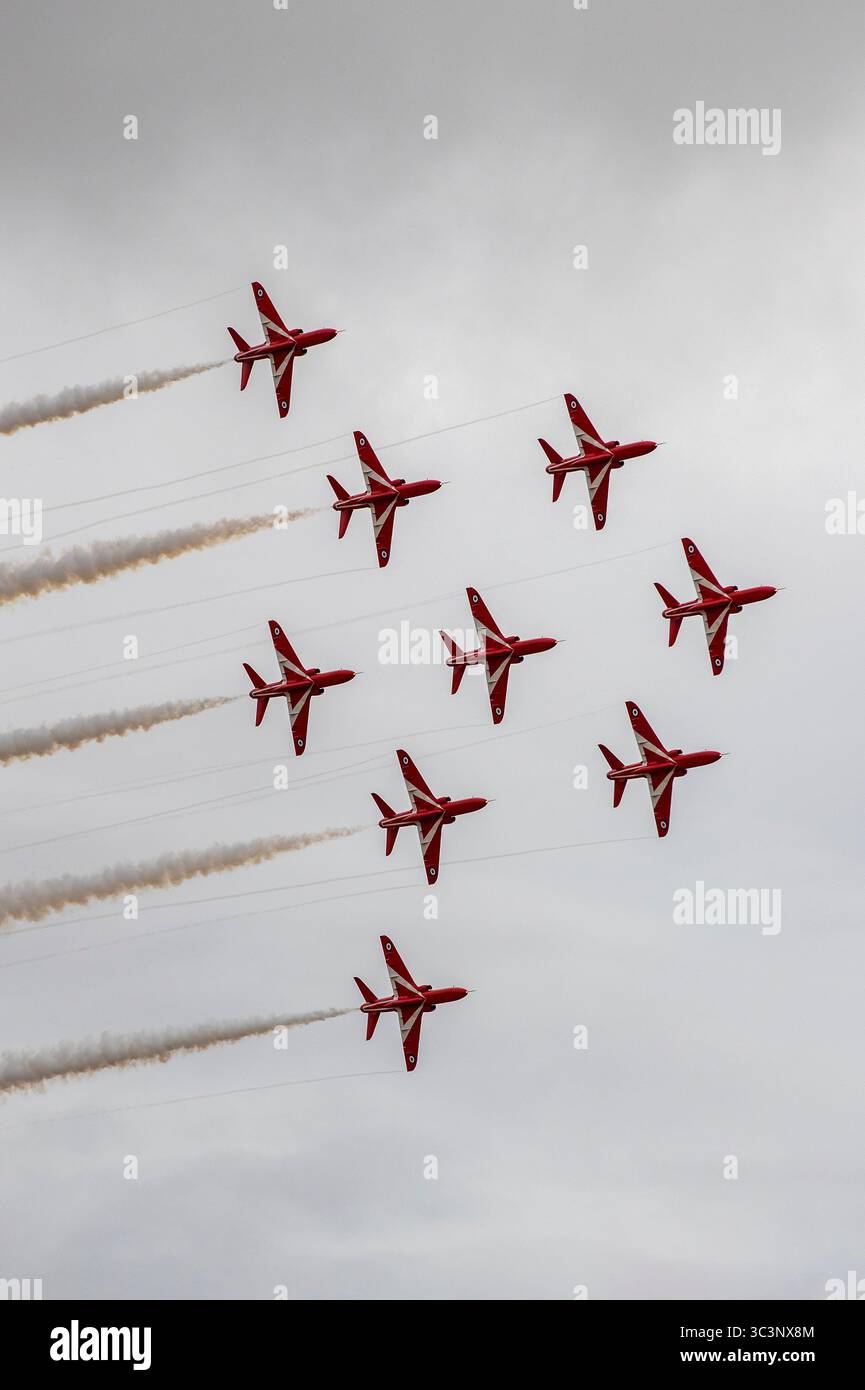 the red arrows RAF royal air force aerobatics display team Stock Photo