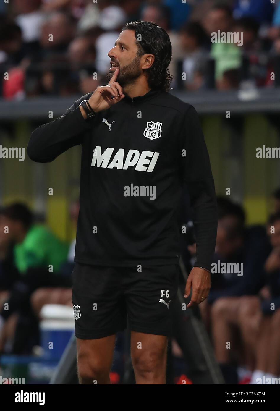 Bolzano, Italia. 25th July, 2025. Sassuolo's mister Fabio Grosso during the  friendly triangular tournament between Bologna - Sassuolo and SudTirol in  Bolzano, Italy - July 26, 2025 Sport - Soccer. (Photo by, image size:947x1390