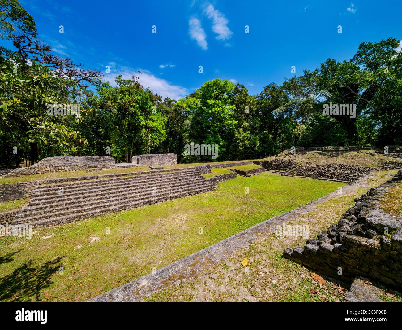 South Acropolis, Caracol Archaeological Site, Cayo District, Belize Stock Photo