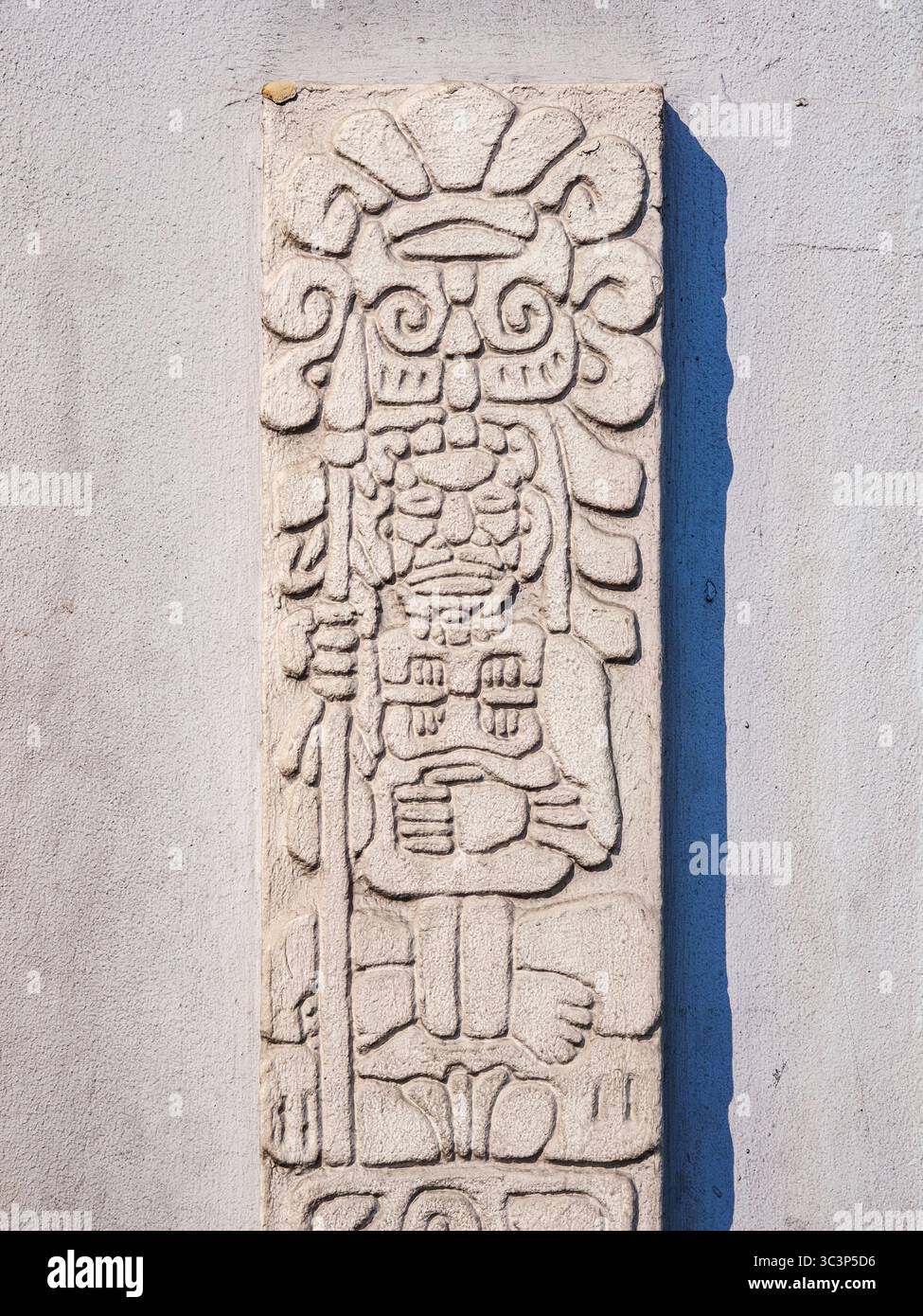 Clock tower at Central Park, detailed view, San Pedro Town, Ambergris Caye, Belize District, Belize Stock Photo