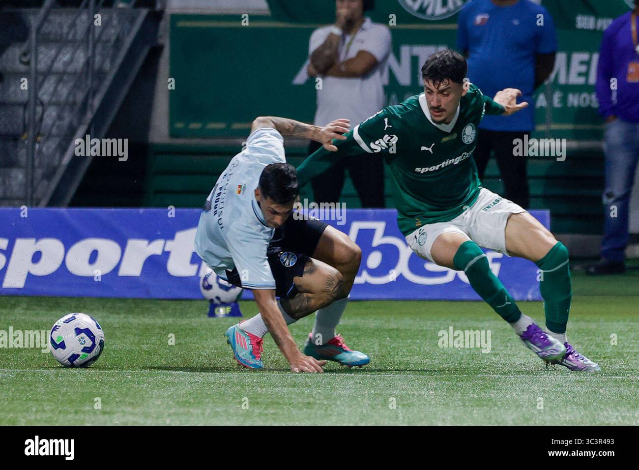Match between Palmeiras and Gremio for the 17th round of the 2025 Brazilian Championship, at Allianz Parque, on the evening of this Saturday, 26th. Photo: Adriana Spaca (Adriana Spaca/SPP) Credit: SPP Sport Press Photo. /Alamy Live News Stock Photo