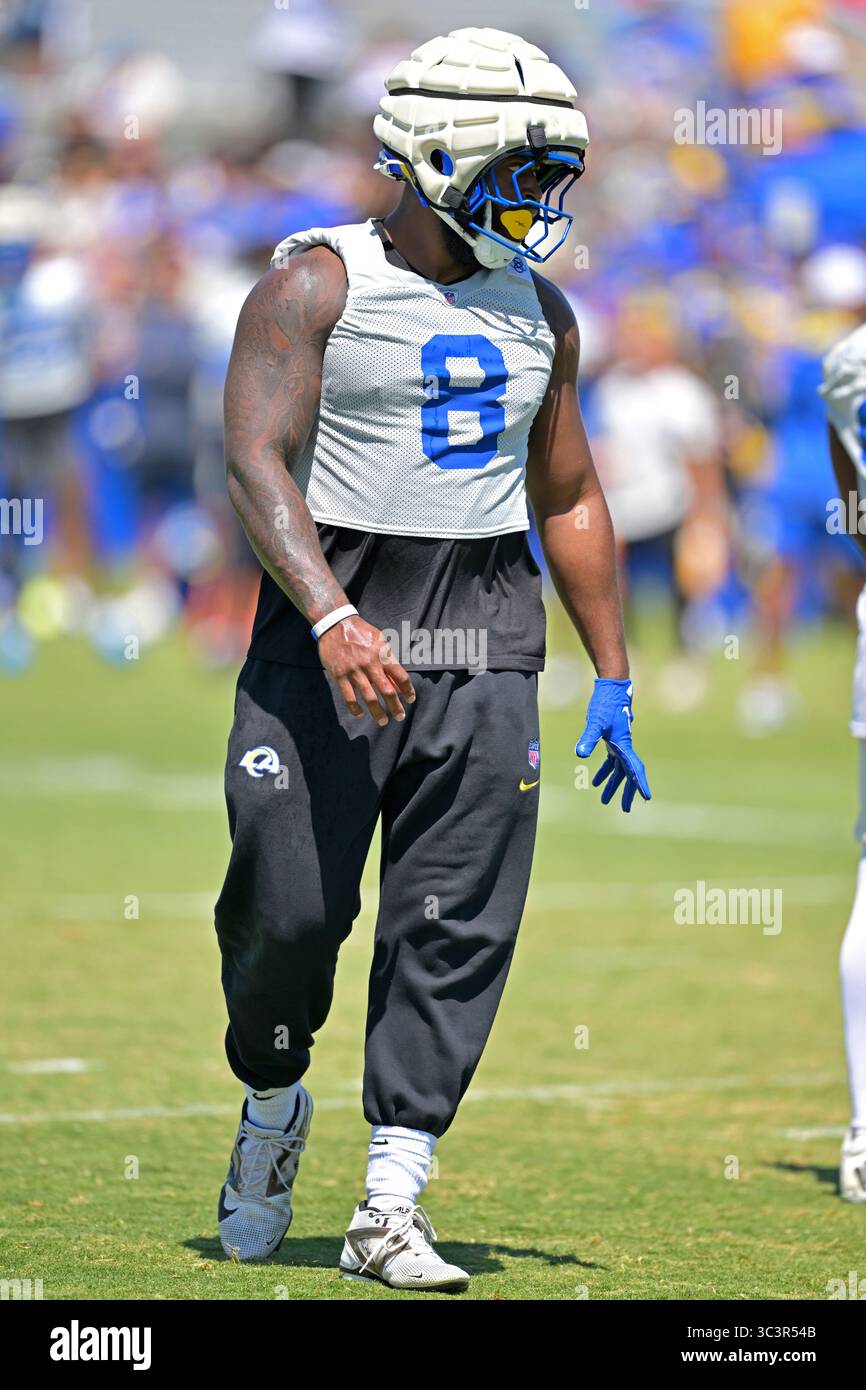 Los Angeles Rams linebacker Jared Verse during NFL football practice ...