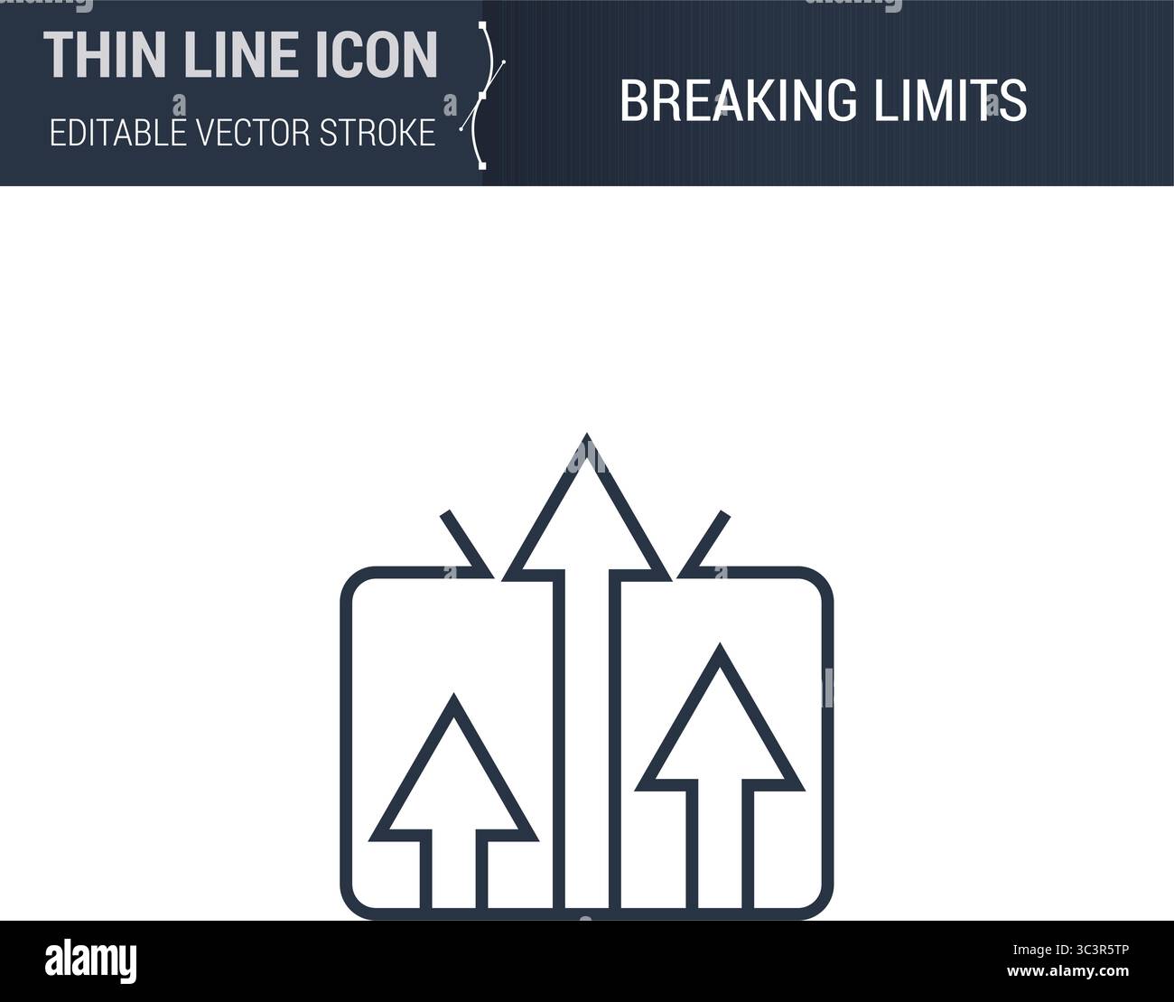 breaking-limits-symbol-icon-sleek-thin-line-business-icon-stroke