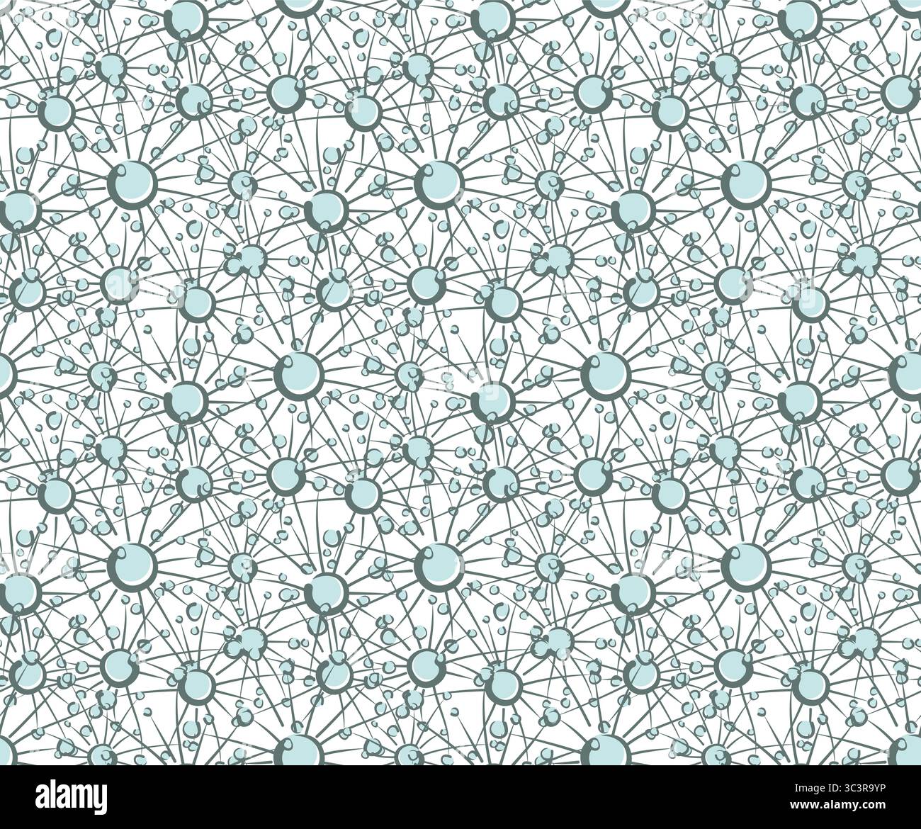 A seamless background with abstract field dandelions. Stock Vector