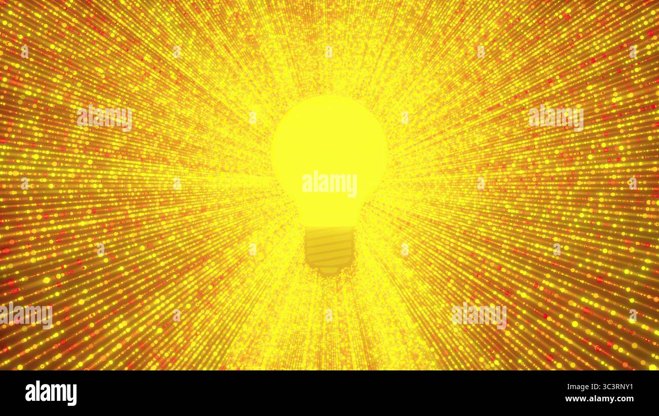 Lamp with particles. Computer generated 3d render Stock Photo - Alamy
