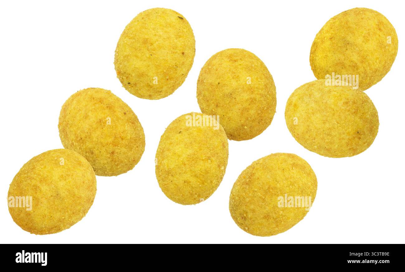 Coated peanuts isolated on white background Stock Photo