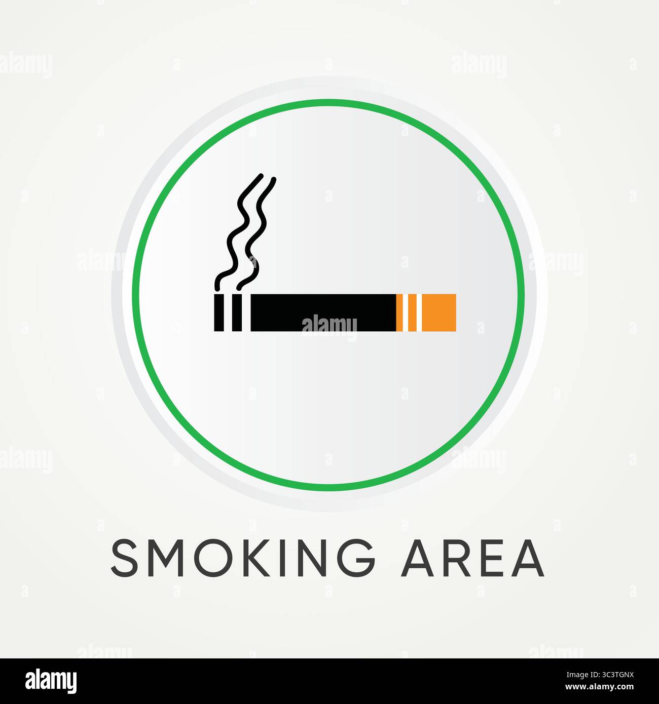 Smoking Area Sign Abstract, Vector Illustration Stock Vector