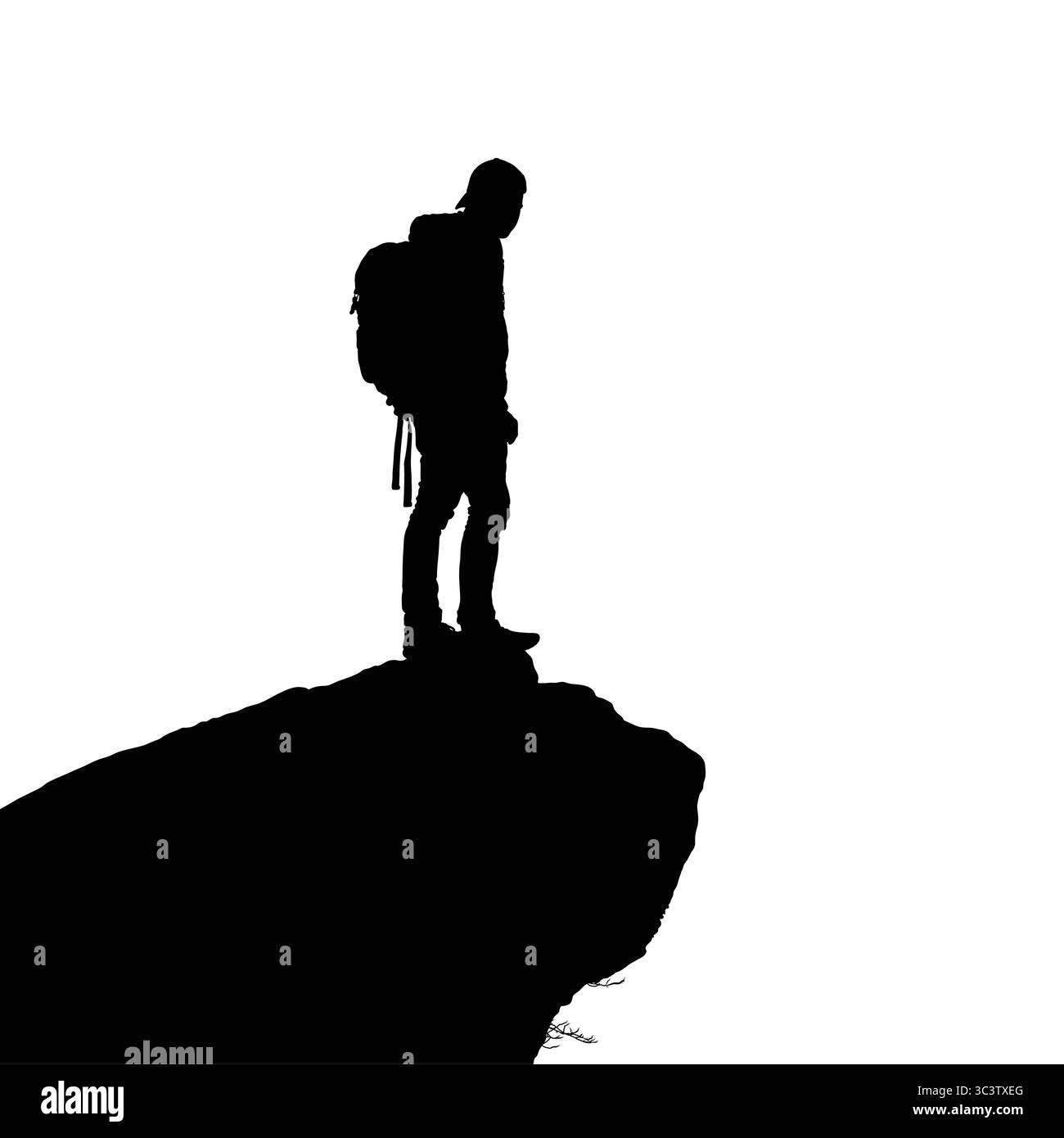 Rocky cliff isolated on Stock Vector Images - Alamy