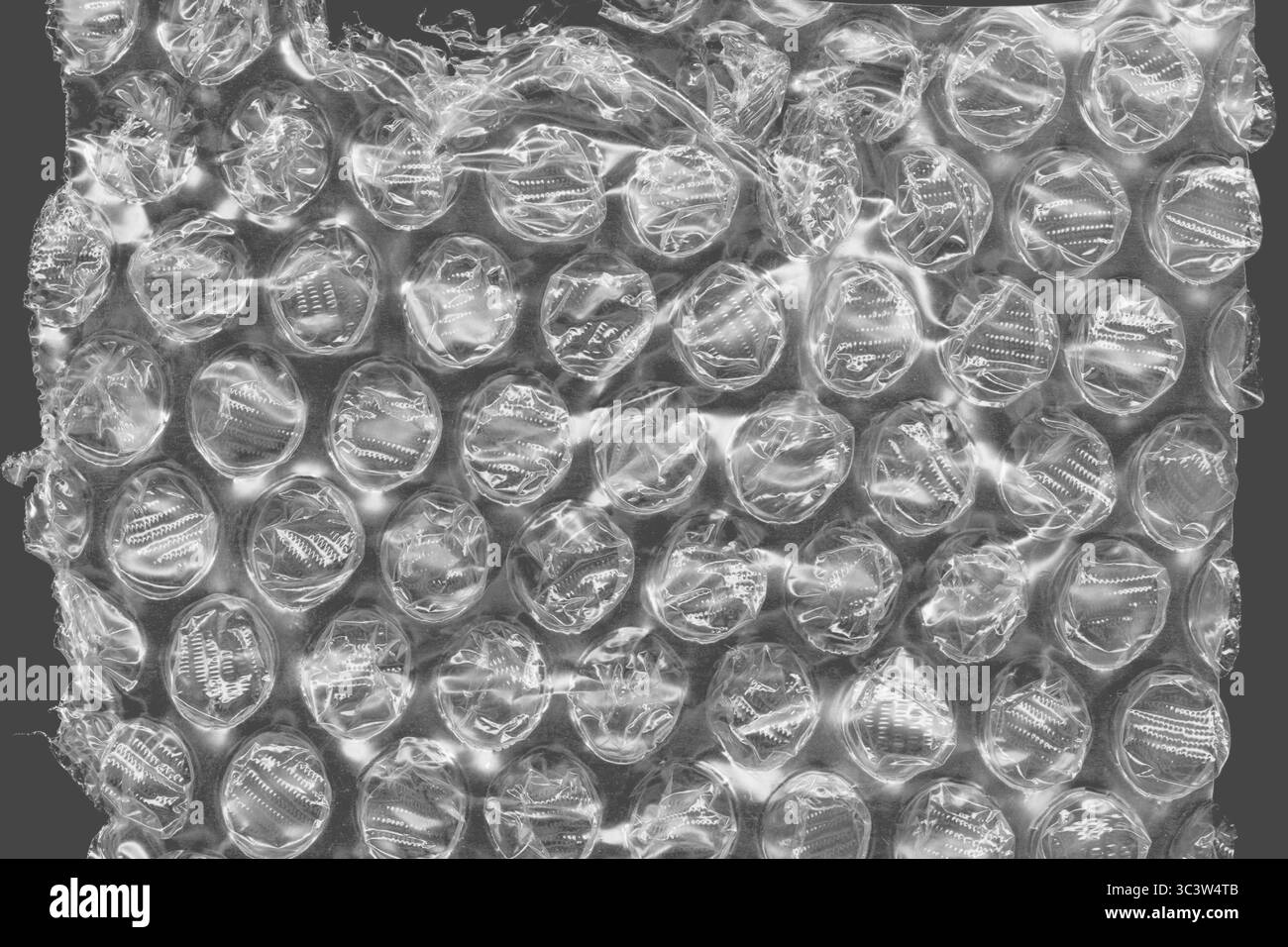 Close up vector on a plastic transparent cellophane bag on white background. The texture looks blank and shiny. Vector illustration Stock Vector