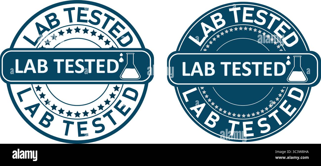 Circular Lab Tested Icons for Verified and Approved Product Labels ...