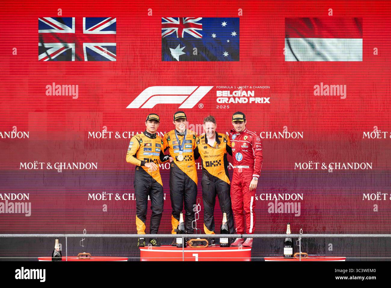 F1 Racer Rider Francorchamps, Belgium. 27th July, 2025. McLaren UK rider Lando Norris ...