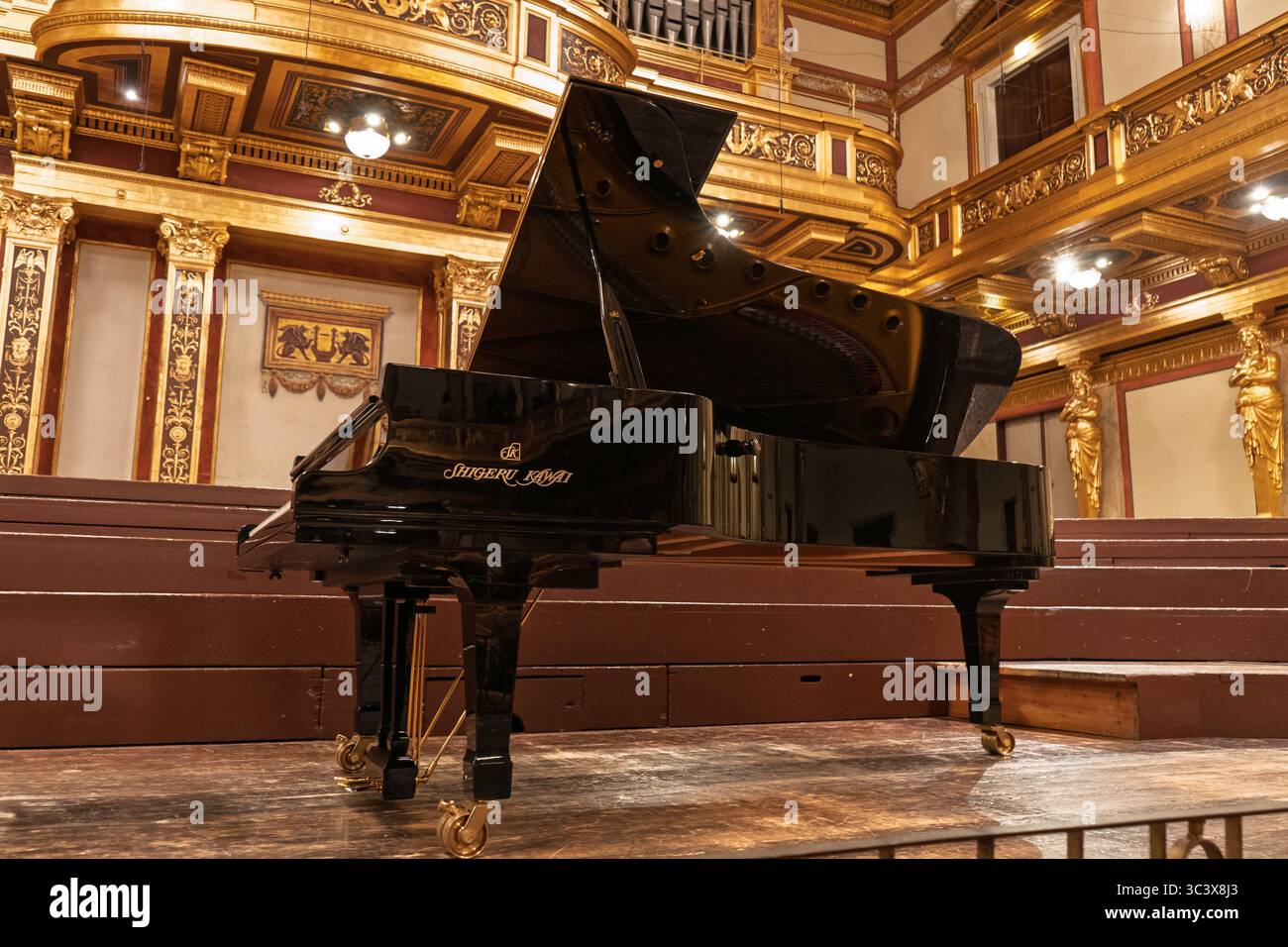 Japanese Shigeru Kawai concert grand piano model SK-EX with bench at ...