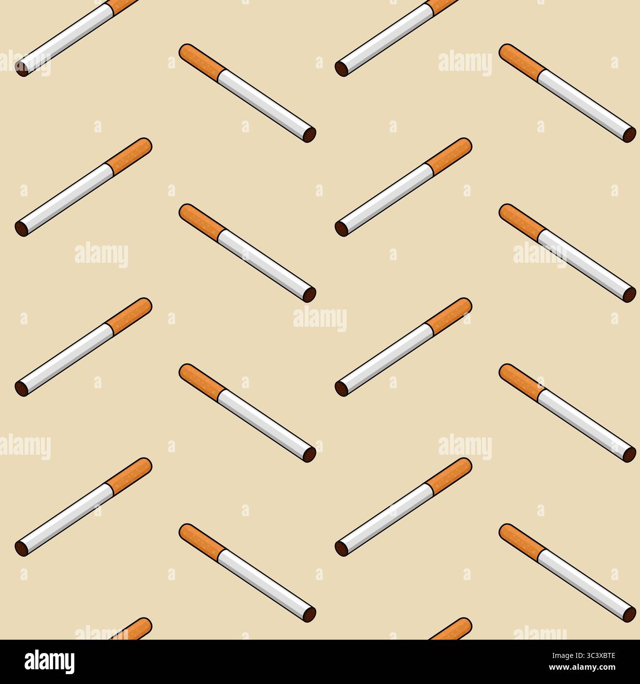 cigarette pattern Cigarette Seamless Pattern. Vector illustration with black outline Stock  Vector Image & Art