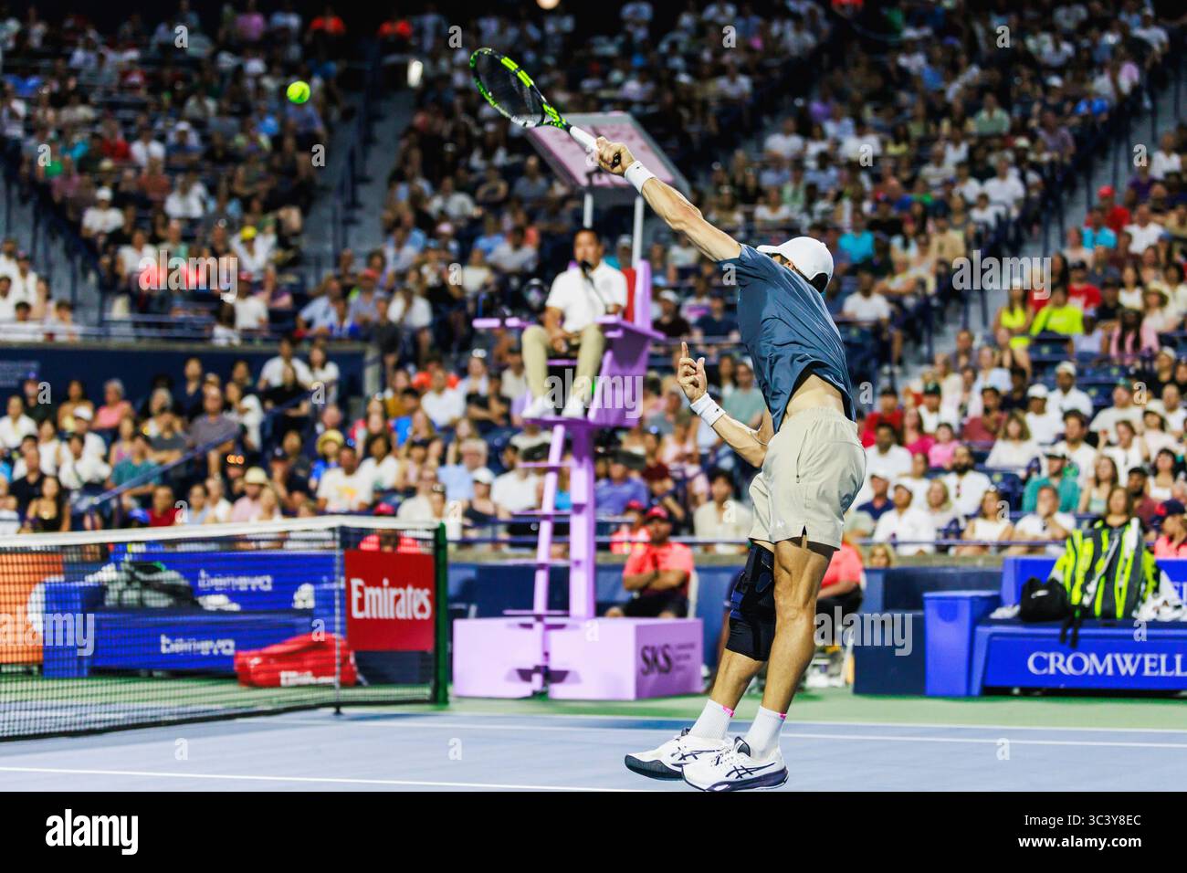 TORONTO, ON - JULY 27: Facundo Bagnis (ARG) hits the ball during first ...