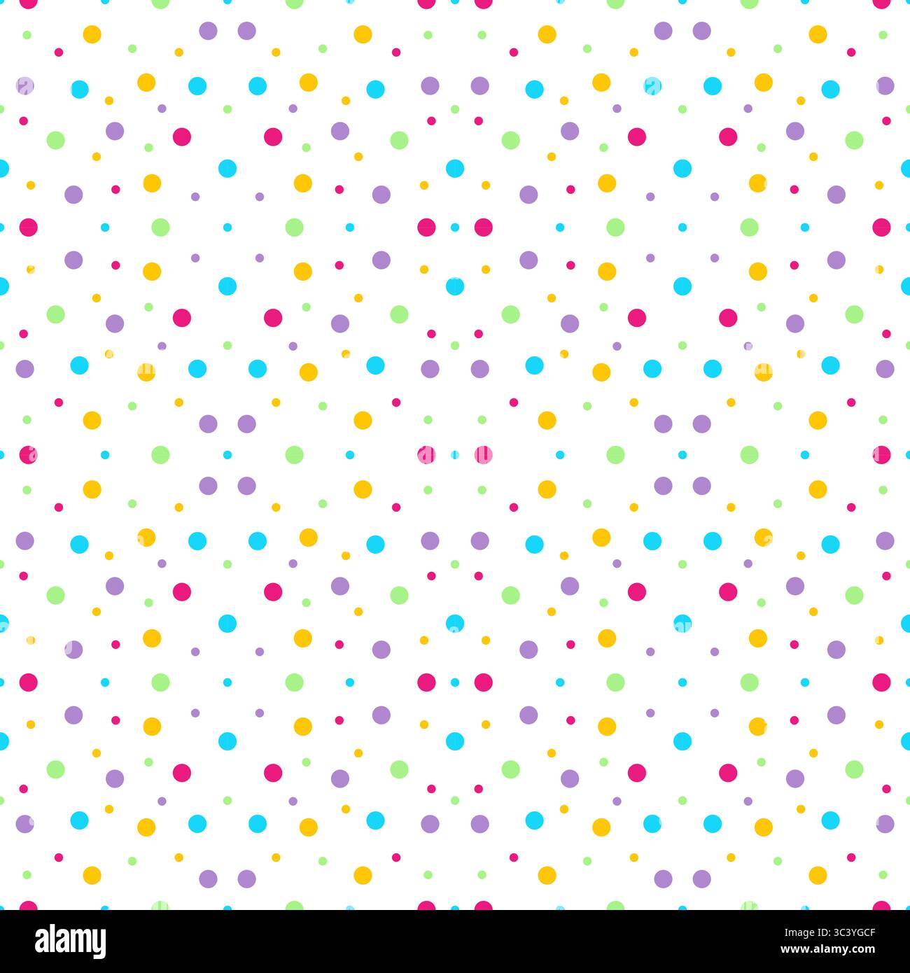 Colorful dots seamless pattern. dots background for textile Stock Vector