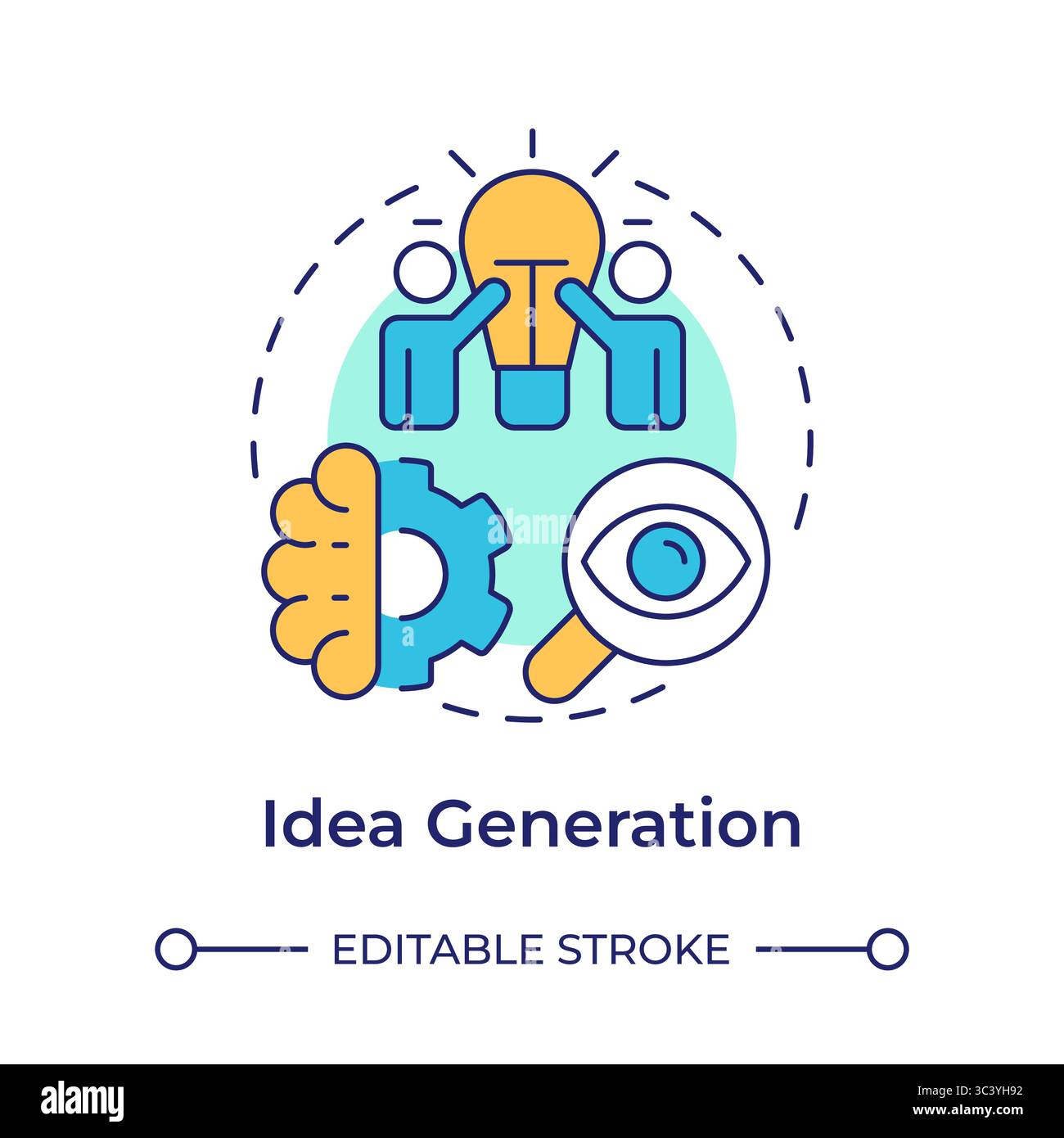 Idea generation multi color concept icon Stock Vector