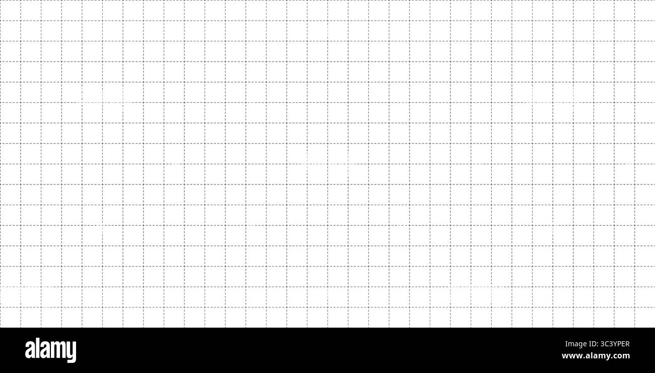 Squared dashed grid seamless pattern. Math paper notebook background. Dashed cross line texture. Squared notebook seamless pattern. Grid paper sheet Stock Vector