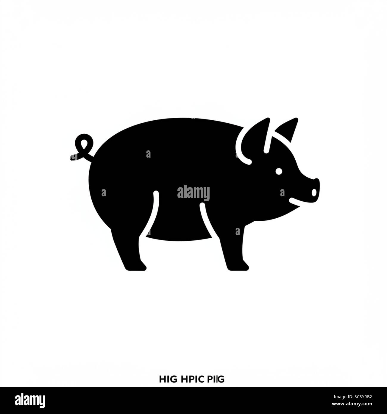 Pig outline Black and White Stock Photos \u0026 Images - Alamy, image size:1300x1390