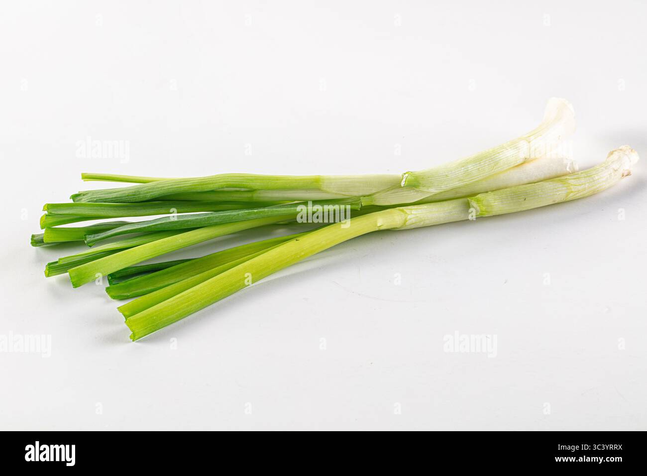 Young fresh juicy spring green onion Stock Photo