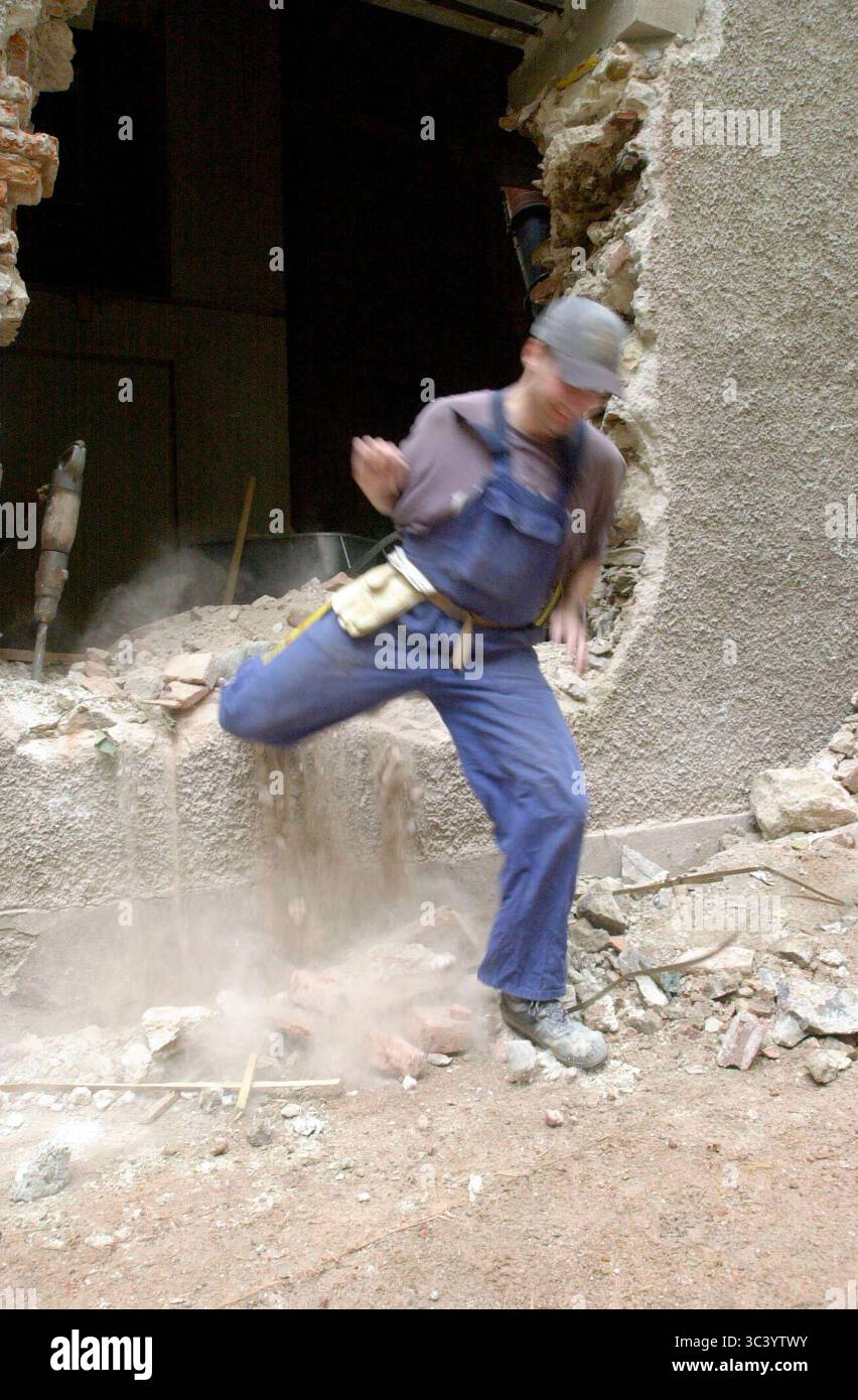 Slipping Injuries danger of slipping and injury, prevention of accidents at the workplace ...