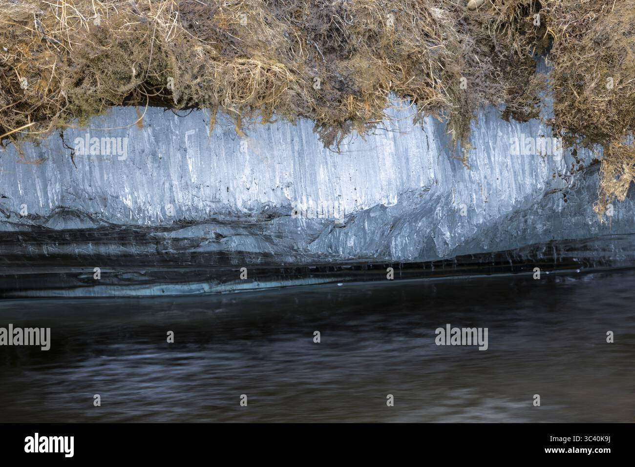 Permafrost, ice below the surface, Aventdalen, Longyearbyen