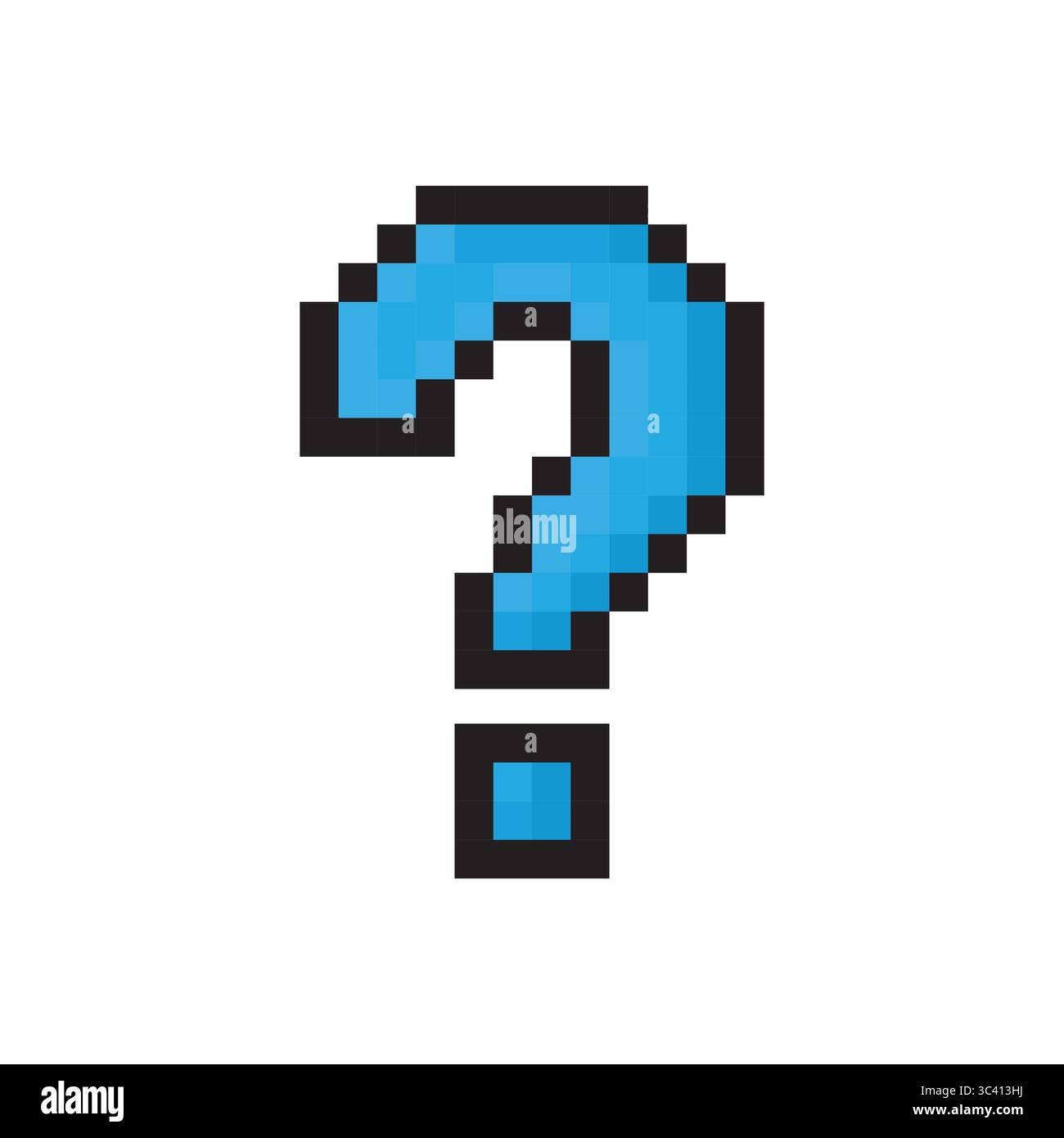 Pixel 8 Bit Question or Interrogation Mark Vector Illustration Stock ...
