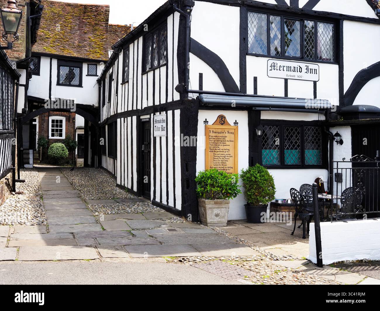 The Mermaid Inn on Mermaid Street in Rye East Sussex England Stock Photo