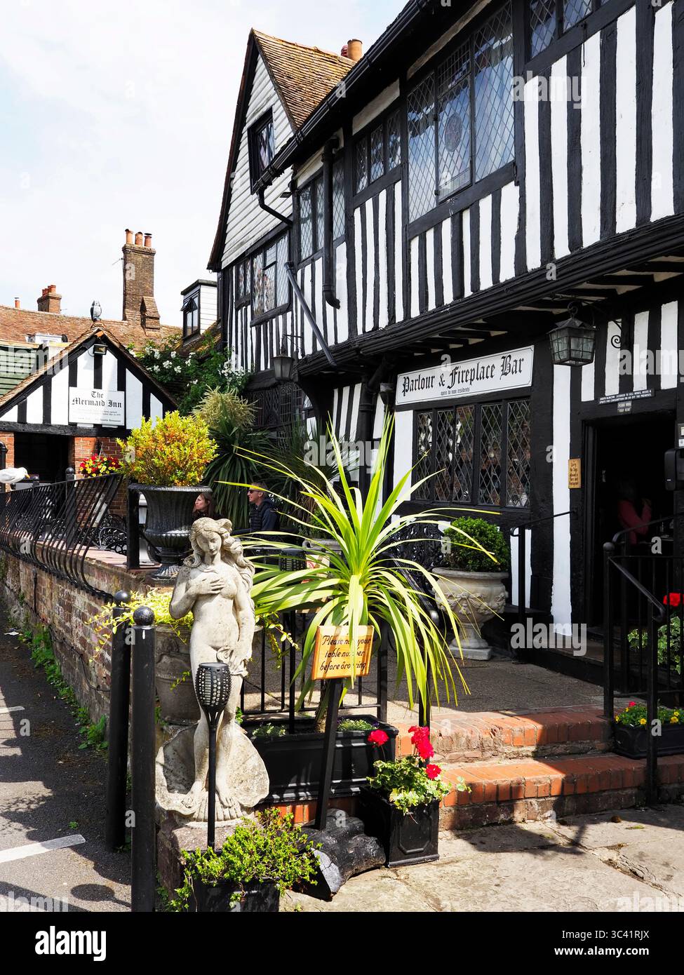 The Mermaid Inn on Mermaid Street in Rye East Sussex England Stock Photo