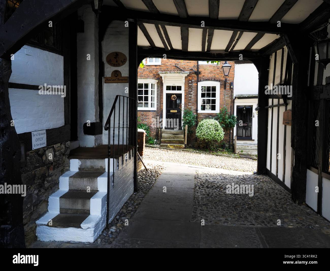 The Mermaid Inn on Mermaid Street in Rye East Sussex England Stock Photo