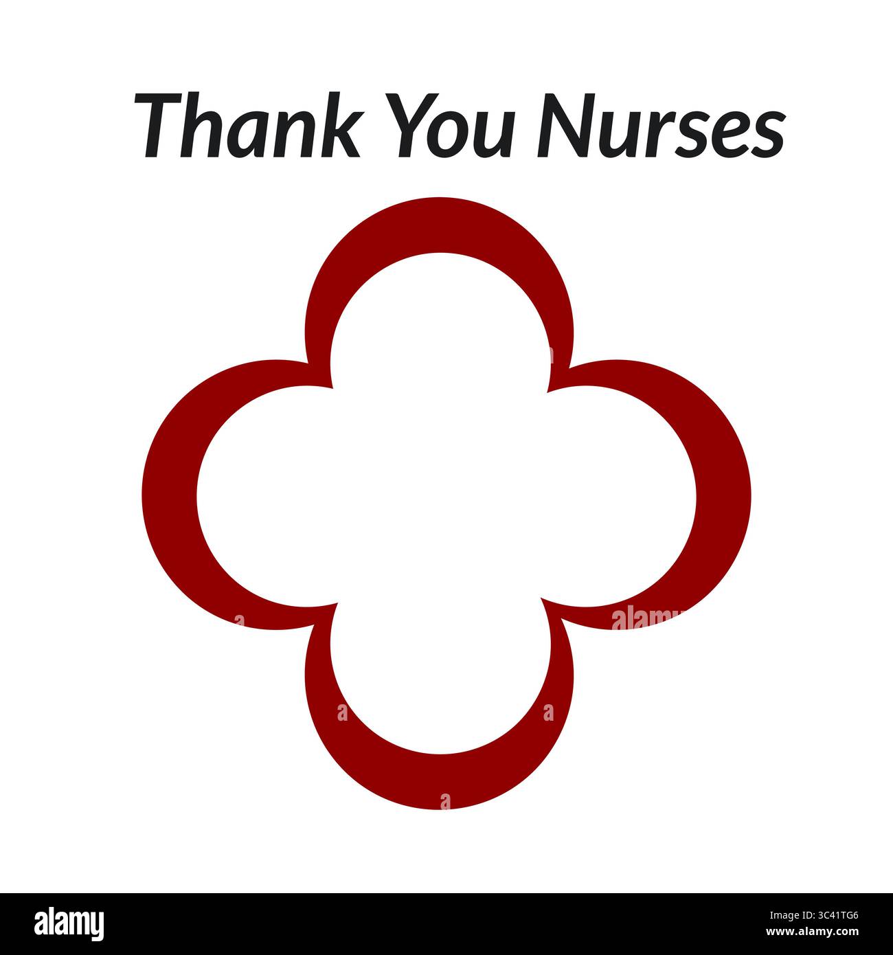 A vector graphic design featuring the text Thank You Nurses above a red ...