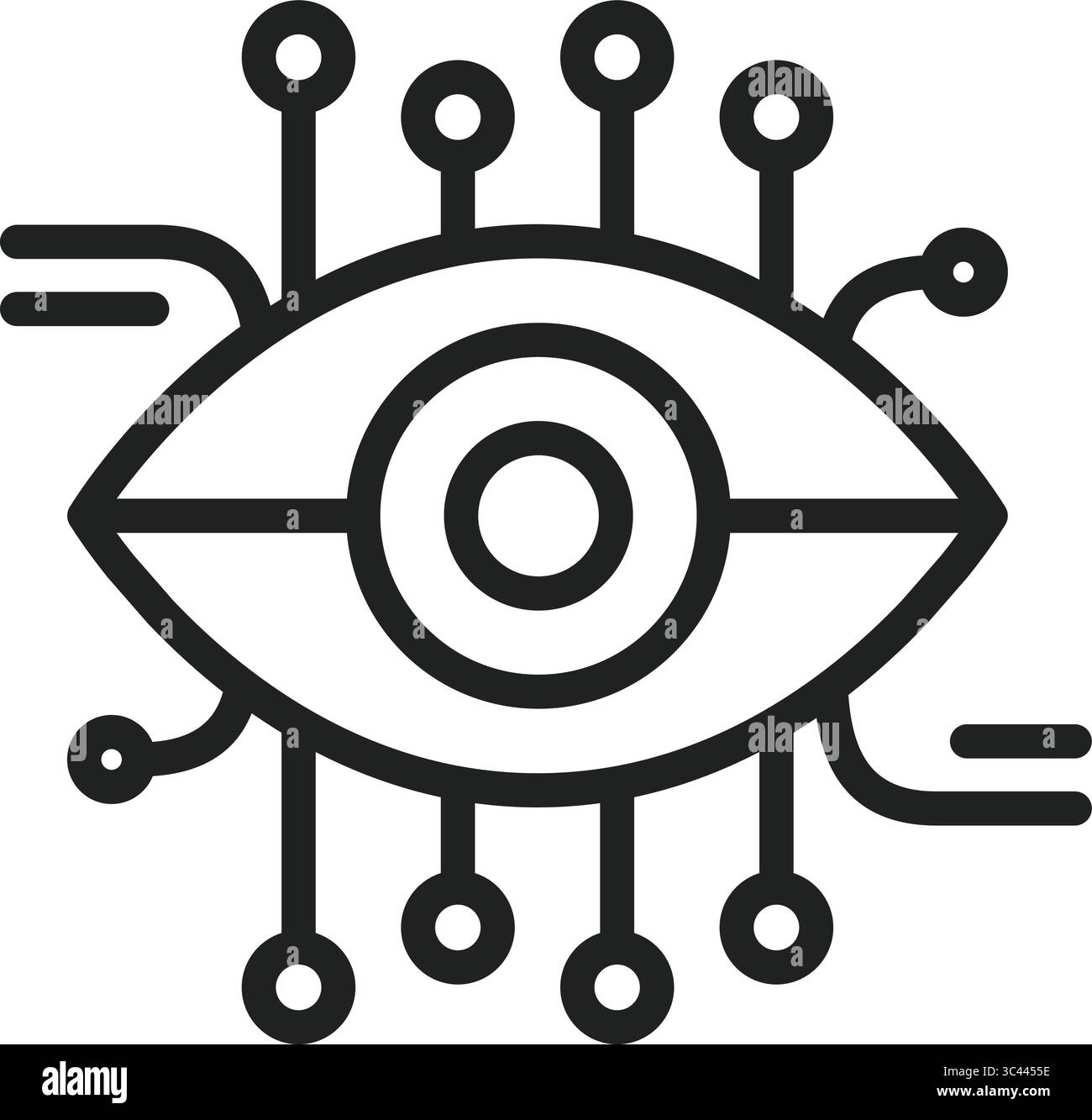 Computer vision icon. Suitable for mobile apps, web apps and print media. Stock Vector