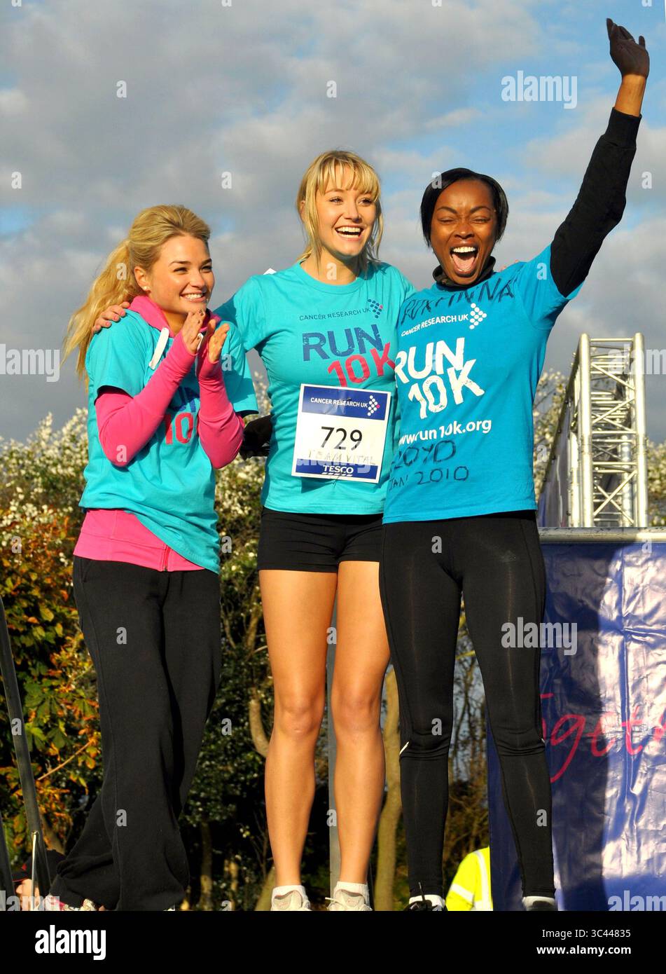 Emma Rigby, Melissa Walton and Phina Oruche taking part in the Run 10K ...