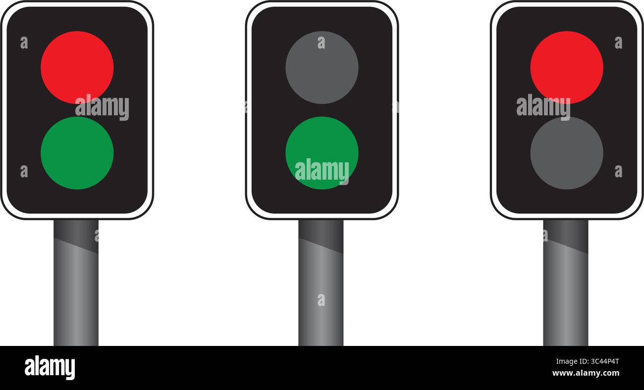 set of traffic light symbols isolated vector illustration Stock Vector ...